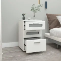 ML-Design Tables De Chevet Table De Nuit Blanche MDF 40x60x38 Cm 11 ML-Design Tables De Chevet Table De Nuit Blanche MDF 40x60x38 Cm -SURMATELAS Soldes table de nuit blanche mdf 40x60x38 cm 4