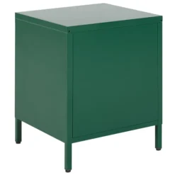 Beliani Tables De Chevet Table De Nuit Verte En Acier à 2 Tiroirs -SURMATELAS Soldes table de nuit verte en acier a 2 tiroirs 3