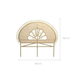 Rendez Vous Déco Têtes De Lit Tête De Lit 140 Cm En Rotin Naturel -SURMATELAS Soldes tete de lit 140 cm en rotin naturel 8