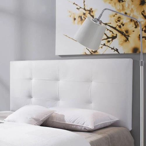 HOMN Têtes De Lit Tête De Lit 140x60 Cm Blanc, Cuir Synthétique 4 HOMN Têtes De Lit Tête De Lit 140x60 Cm Blanc, Cuir Synthétique – Image 2