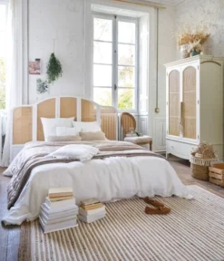 Maisons Du Monde Têtes De Lit Tête De Lit 160/180 Blanc Cassé Et Cannage En Rotin -SURMATELAS Soldes tete de lit 160 180 blanc casse et cannage en rotin 1000 14 26 219909 5