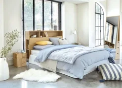 Maisons Du Monde Têtes De Lit Tête De Lit 160 En Chêne Massif Avec Rangements -SURMATELAS Soldes tete de lit 160 en chene massif avec rangements 1000 10 32 187197 5