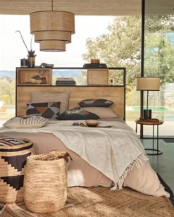 Maisons Du Monde Têtes De Lit Tête De Lit 160 En Manguier Massif Et Métal Noir -SURMATELAS Soldes tete de lit 160 en manguier massif et metal noir 1000 14 27 198098 6