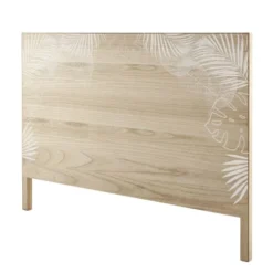 Maisons Du Monde Têtes De Lit Tête De Lit 160 En Pin Massif Imprimé Feuillage Blanc -SURMATELAS Soldes tete de lit 160 en pin massif imprime feuillage blanc 1000 13 2 198811 2