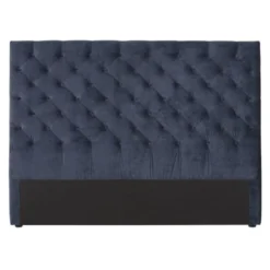 Maisons Du Monde Têtes De Lit Tête De Lit 160 En Velours Capitonné Bleu Nuit