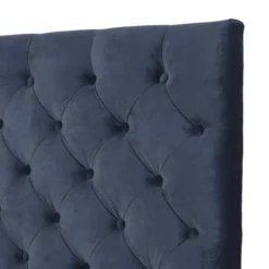 Maisons Du Monde Têtes De Lit Tête De Lit 160 En Velours Capitonné Bleu Nuit -SURMATELAS Soldes tete de lit 160 en velours capitonne bleu nuit 1000 9 25 216300 3