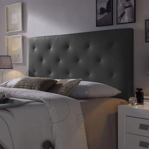 HOMN Têtes De Lit Tête De Lit 160x60 Cm Noir, Cuir Synthétique 4 HOMN Têtes De Lit Tête De Lit 160x60 Cm Noir, Cuir Synthétique – Image 2