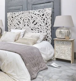 Maisons Du Monde Têtes De Lit Tête De Lit 180 En Manguier Massif Sculpté Blanc -SURMATELAS Soldes tete de lit 180 en manguier massif sculpte blanc 1000 14 5 186555 3