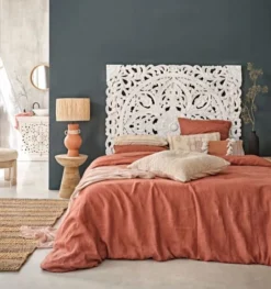 Maisons Du Monde Têtes De Lit Tête De Lit 180 En Manguier Massif Sculpté Blanc -SURMATELAS Soldes tete de lit 180 en manguier massif sculpte blanc 1000 14 5 186555 4