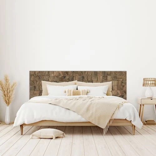 HOMN Têtes De Lit Tête De Lit 200x60 Cm, Imitation Bois, Mdf Avec Imprimé Réaliste 4 HOMN Têtes De Lit Tête De Lit 200x60 Cm, Imitation Bois, Mdf Avec Imprimé Réaliste – Image 2