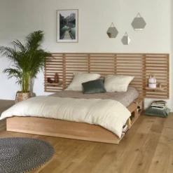 SURMATELAS Soldes -SURMATELAS Soldes tete de lit 270 cm bois massif 1