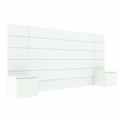 ID Kids Têtes De Lit Tête De Lit Avec Chevets 160 Cm Effet Bois Blanc