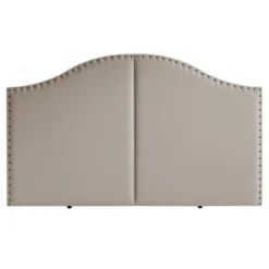 HOMN Têtes De Lit Tête De Lit Avec Des Clous 160x95 Cm Noir -SURMATELAS Soldes tete de lit avec des clous 160x95 cm taupe 4