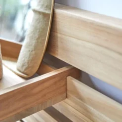 Tikamoon Têtes De Lit Tête De Lit Avec étagères En Teck Massif 270 Cm -SURMATELAS Soldes tete de lit avec etageres en teck massif 270 cm 2