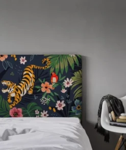 MyQuintus Têtes De Lit Tête De Lit Avec Housse Bleu 140 Cm -SURMATELAS Soldes tete de lit avec housse bleu 140 cm 50