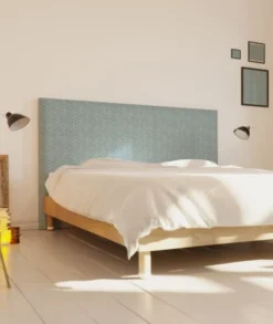 MyQuintus Têtes De Lit Tête De Lit Avec Housse Bleu 160 Cm -SURMATELAS Soldes tete de lit avec housse bleu 160 cm 1