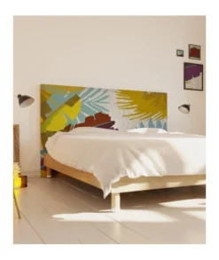MyQuintus Têtes De Lit Tête De Lit Avec Housse Jaune 160 Cm -SURMATELAS Soldes tete de lit avec housse jaune 160 cm 1