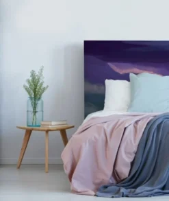 MyQuintus Têtes De Lit Tête De Lit Avec Housse Violet 140 Cm -SURMATELAS Soldes tete de lit avec housse violet 140 cm 5