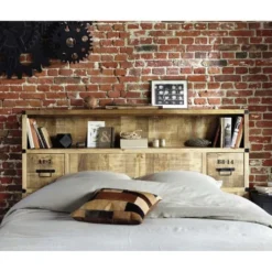 Maisons Du Monde Têtes De Lit Tête De Lit Avec Rangements En Manguier Massif L 140 Cm -SURMATELAS Soldes tete de lit avec rangements en manguier massif l 140 cm 1000 11 32 146279 2