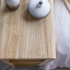 Tikamoon Têtes De Lit Tête De Lit Avec Rangements En Teck Massif 165 Cm -SURMATELAS Soldes tete de lit avec rangements en teck massif 165 cm 2