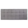 Wadiga Têtes De Lit Tête De Lit Capitonnée Carrés Polyester Gris L160cm -SURMATELAS Soldes tete de lit capitonnee carres polyester gris l160cm