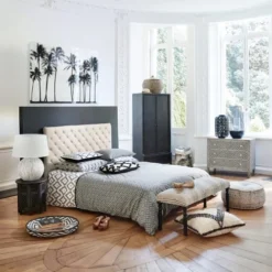 Maisons Du Monde Têtes De Lit Tête De Lit Capitonnée En Lin L 160 Cm -SURMATELAS Soldes tete de lit capitonnee en lin l 160 cm 1000 10 38 110697 12