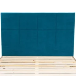 Homifab Têtes De Lit Tête De Lit Capitonnée En Velours Bleu Canard 160 Cm -SURMATELAS Soldes tete de lit capitonnee en velours bleu canard 160 cm 8