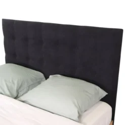 Homifab Têtes De Lit Tête De Lit Capitonnée En Velours Gris Anthracite 140 Cm -SURMATELAS Soldes tete de lit capitonnee en velours gris anthracite 140 cm 5