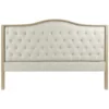 Wadiga Têtes De Lit Tête De Lit Classique En Bois Et Tissu Capitonné Lin Beige - 180cm -SURMATELAS Soldes tete de lit classique en bois et tissu capitonne lin beige 180cm