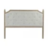 Wadiga Têtes De Lit Tête De Lit Classique En Bois Et Tissu Capitonné Lin Gris - 160cm -SURMATELAS Soldes tete de lit classique en bois et tissu capitonne lin gris 160cm