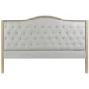 Wadiga Têtes De Lit Tête De Lit Classique En Bois Et Tissu Capitonné Lin Gris 180cm -SURMATELAS Soldes tete de lit classique en bois et tissu capitonne lin gris 180cm