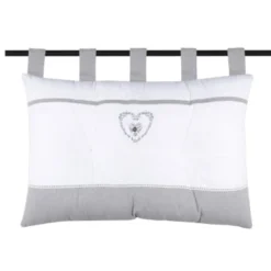 Lovely Casa Têtes De Lit Tête De Lit Coton Gris 45x70cm -SURMATELAS Soldes tete de lit coton gris 45x70cm 4