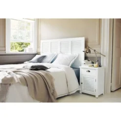 Maisons Du Monde Têtes De Lit Tête De Lit En Bois Blanche L 160 Cm -SURMATELAS Soldes tete de lit en bois blanche l 160 cm 1000 14 6 110378 6