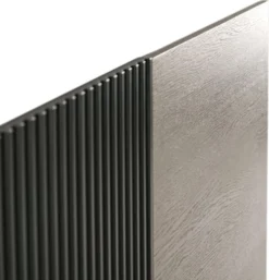 Thai Natura Têtes De Lit Tête De Lit En Bois Couleur Gris Et Noir 162x110cm -SURMATELAS Soldes tete de lit en bois couleur gris et noir 162x110cm 3