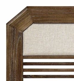 MOYCOR Têtes De Lit Tête De Lit En Bois Marron Et Capitonnée En Polyester Blanc L165 -SURMATELAS Soldes tete de lit en bois marron et capitonnee en polyester blanc l165 1