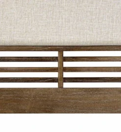 MOYCOR Têtes De Lit Tête De Lit En Bois Marron Et Capitonnée En Polyester Blanc L165 -SURMATELAS Soldes tete de lit en bois marron et capitonnee en polyester blanc l165 2