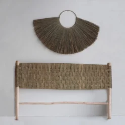 HYDILE Têtes De Lit Tête De Lit En Doum Et Bois D'eucalyptus -SURMATELAS Soldes tete de lit en doum et bois d eucalyptus 2