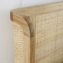 Bois Dessus Bois Dessous Têtes De Lit Tête De Lit En Mindi Massif Et Rotin L160 -SURMATELAS Soldes tete de lit en mindi massif et rotin l160 2