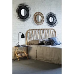 Kok Maison Têtes De Lit Tête De Lit En Rotin Vintage L160 Beige -SURMATELAS Soldes tete de lit en rotin vintage l160 beige 1