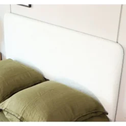 Homifab Têtes De Lit Tête De Lit En Tissu Bouclette Blanc 160 Cm -SURMATELAS Soldes tete de lit en tissu bouclette blanc 160 cm 3