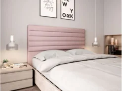 Usinestreet Têtes De Lit Tête De Lit En Tissu LUCA - Rose, Largeur - 140 Cm -SURMATELAS Soldes tete de lit en tissu luca rose largeur 140 cm 2