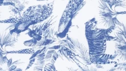 RNT By Really Nice Things Têtes De Lit Tête De Lit En Velours Et Mousse Imprimé à Safari Bleu Et Blanc. -SURMATELAS Soldes tete de lit en velours et mousse imprime a safari bleu et blanc 5