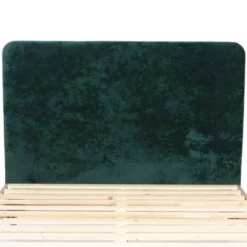 Homifab Têtes De Lit Tête De Lit En Velours Gratté Vert Bouteille 140 Cm -SURMATELAS Soldes tete de lit en velours gratte vert bouteille 140 cm 2