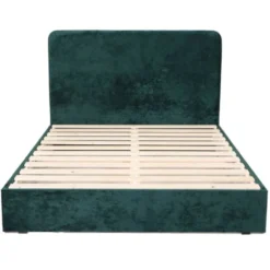 Homifab Têtes De Lit Tête De Lit En Velours Gratté Vert Bouteille 140 Cm -SURMATELAS Soldes tete de lit en velours gratte vert bouteille 140 cm 4