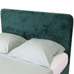 Homifab Têtes De Lit Tête De Lit En Velours Gratté Vert Bouteille 140 Cm -SURMATELAS Soldes tete de lit en velours gratte vert bouteille 140 cm 5