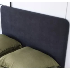 Homifab Têtes De Lit Tête De Lit En Velours Gris Anthracite 160 Cm -SURMATELAS Soldes tete de lit en velours gris anthracite 160 cm 3