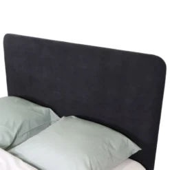 Homifab Têtes De Lit Tête De Lit En Velours Gris Anthracite 160 Cm -SURMATELAS Soldes tete de lit en velours gris anthracite 160 cm 5