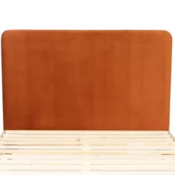 Homifab Têtes De Lit Tête De Lit En Velours Rouille 160 Cm -SURMATELAS Soldes tete de lit en velours rouille 160 cm 2