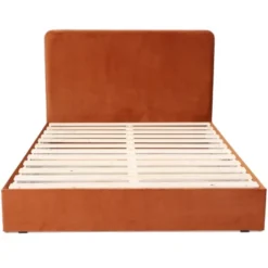 Homifab Têtes De Lit Tête De Lit En Velours Rouille 160 Cm -SURMATELAS Soldes tete de lit en velours rouille 160 cm 4