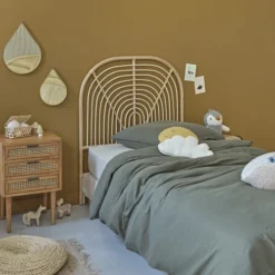 Bois Dessus Bois Dessous Têtes De Lit Tête De Lit Enfant Bohème En Rotin 90 Cm -SURMATELAS Soldes tete de lit enfant boheme en rotin 90 cm 2